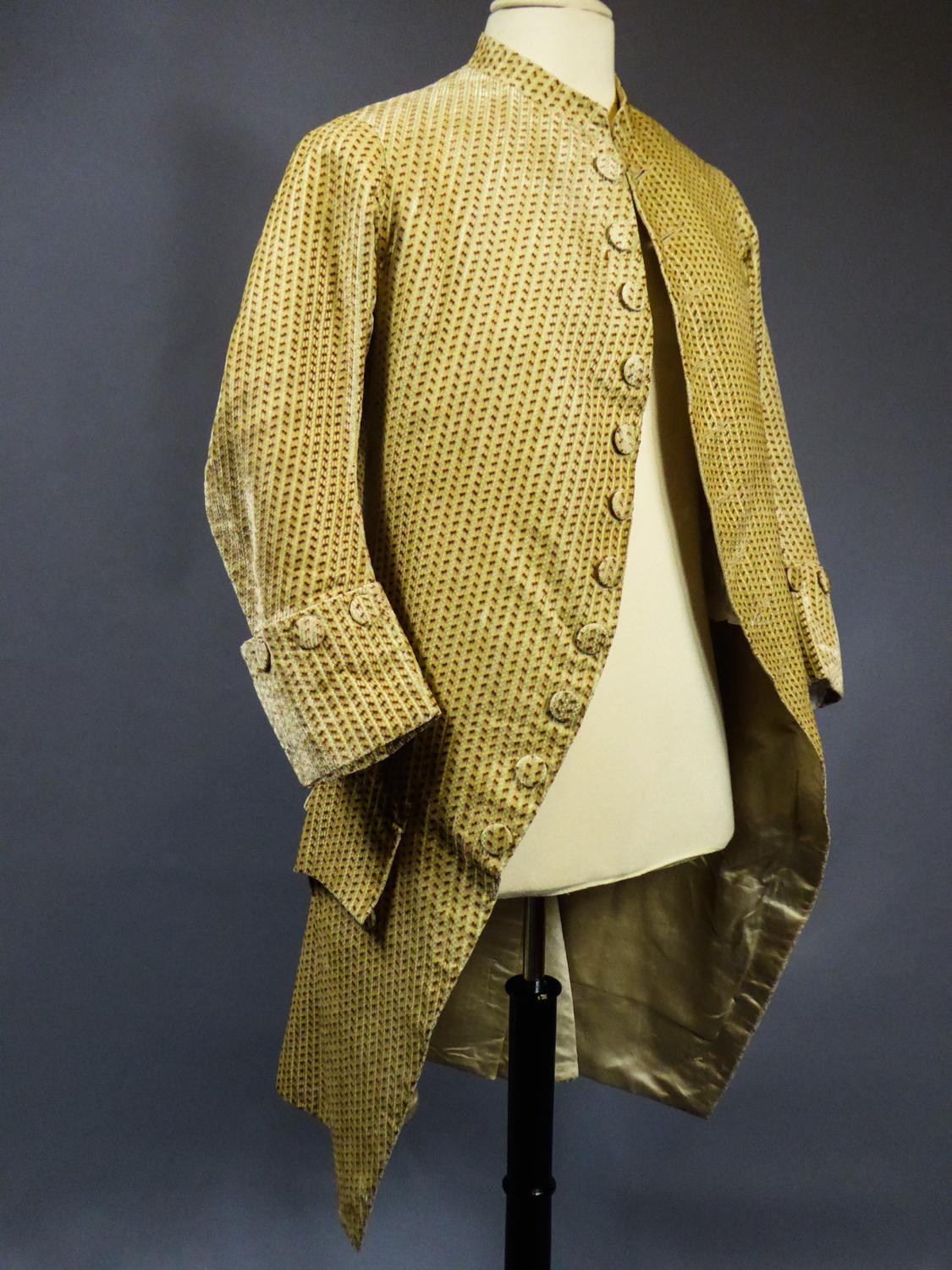 Brown A French original Gentleman's Frock Coat in Miniature Velvet - France Circa 1775