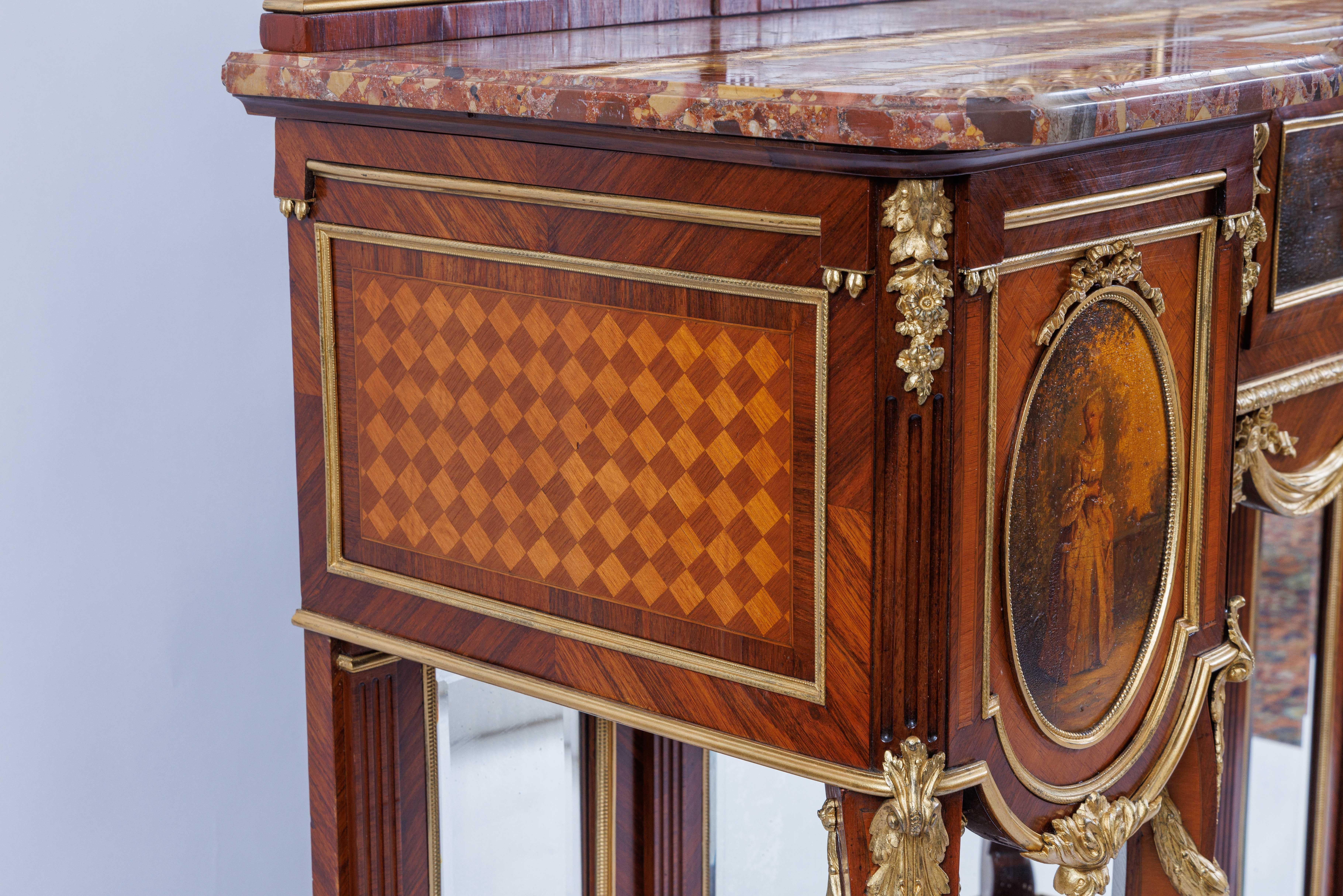 A French Ormolu Mounted Kingwood and Vernis Martin Console Table, Circa 1880 For Sale 4