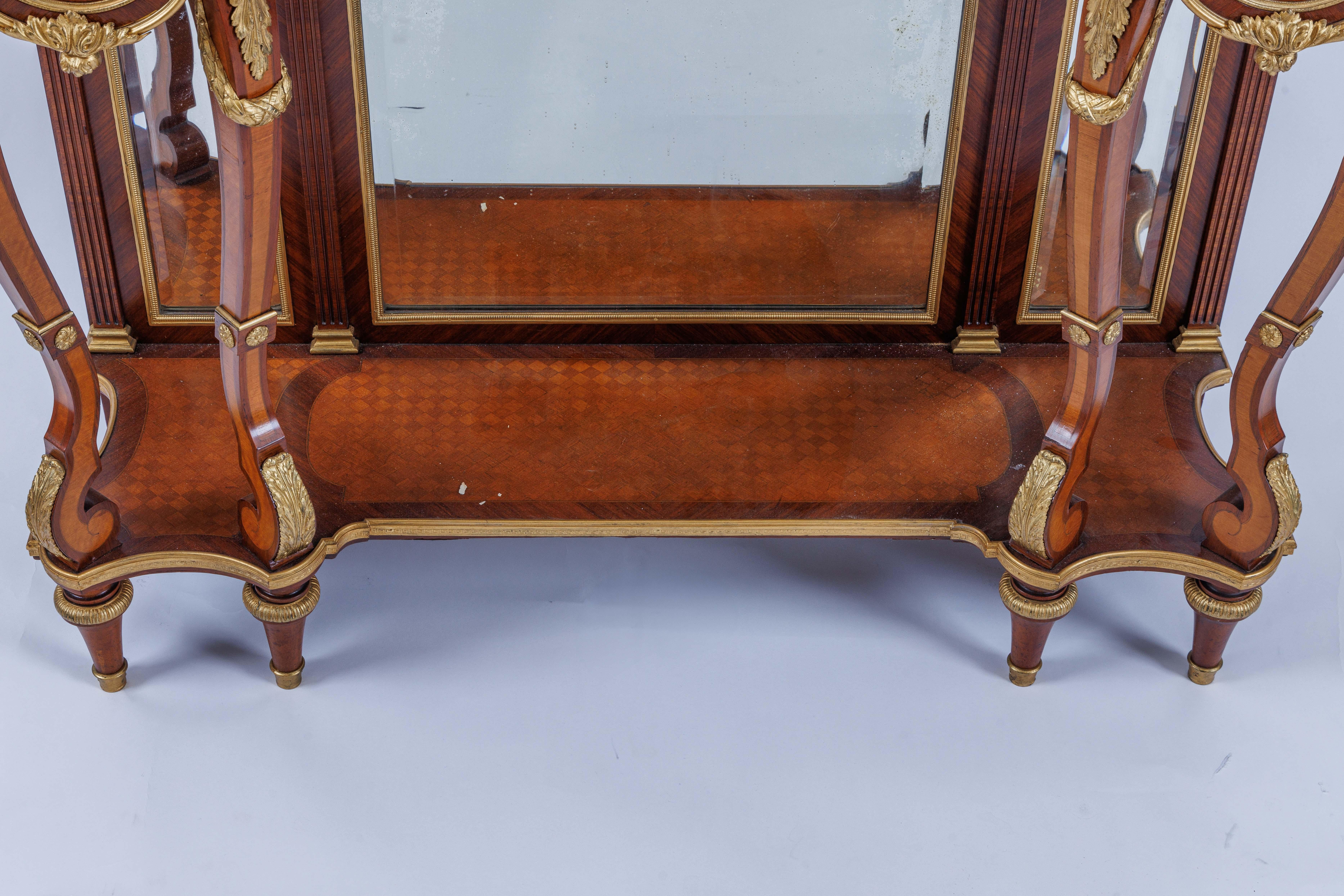 A French Ormolu Mounted Kingwood and Vernis Martin Console Table, Circa 1880 For Sale 5