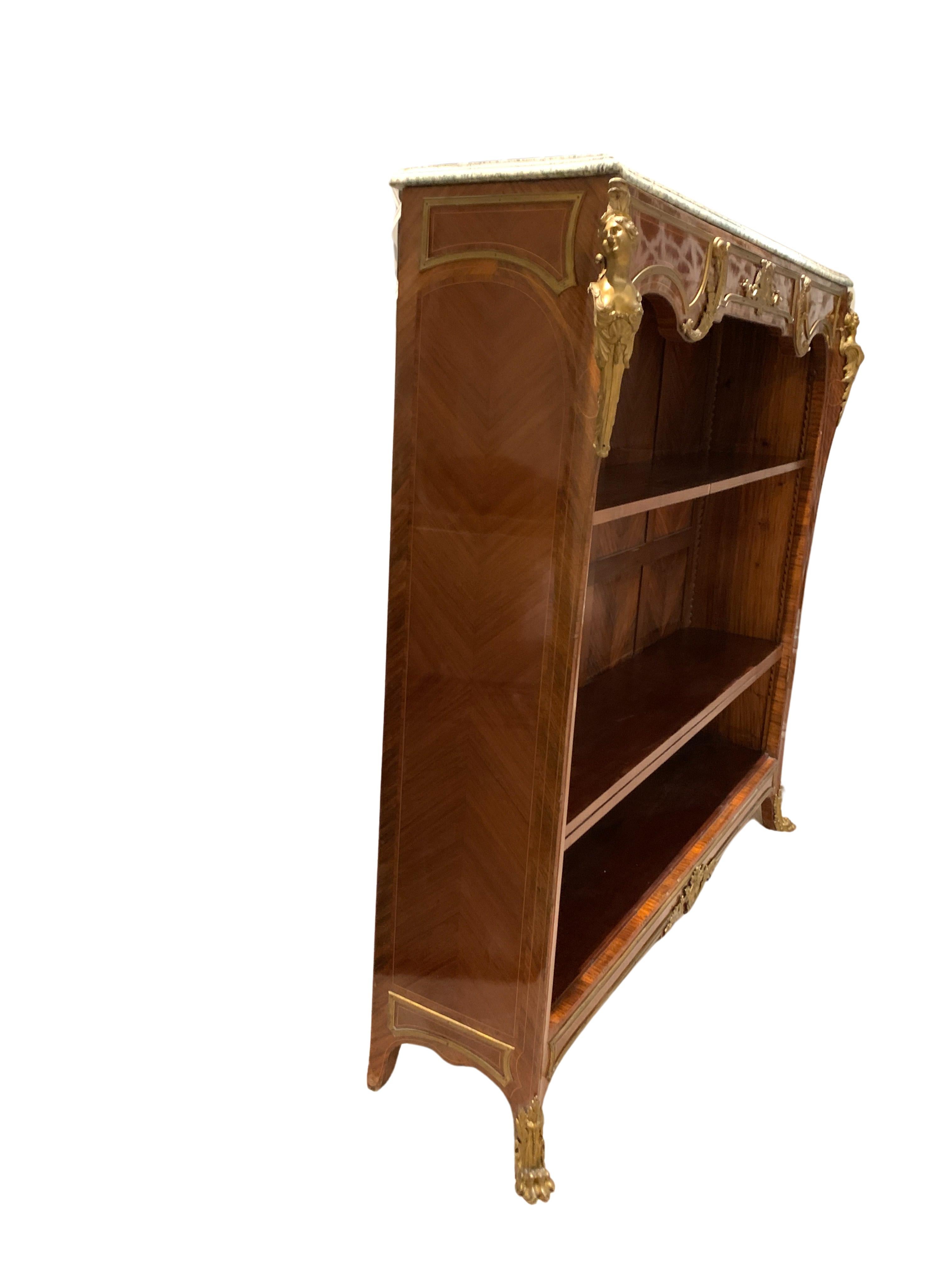 French Ormolu-Mounted Kingwood Bibliotheque For Sale 2