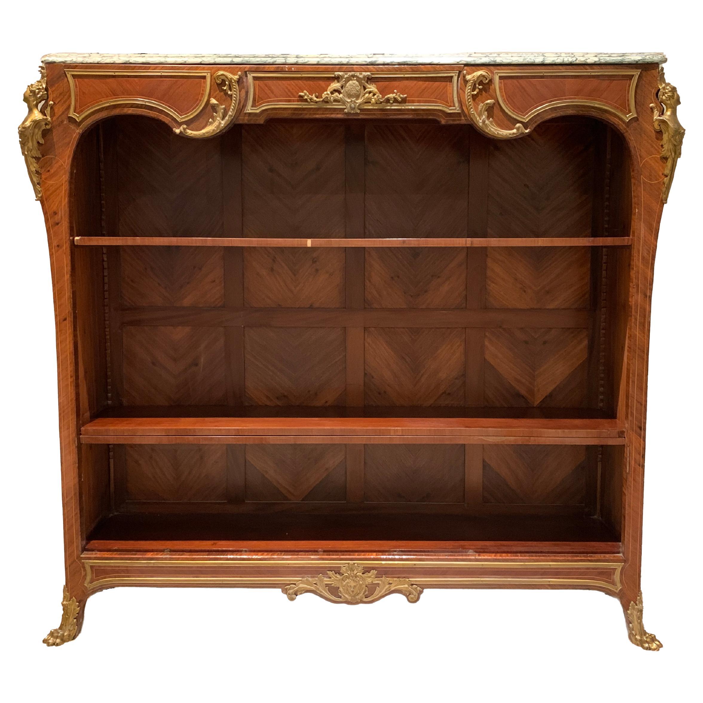 French Ormolu-Mounted Kingwood Bibliotheque For Sale