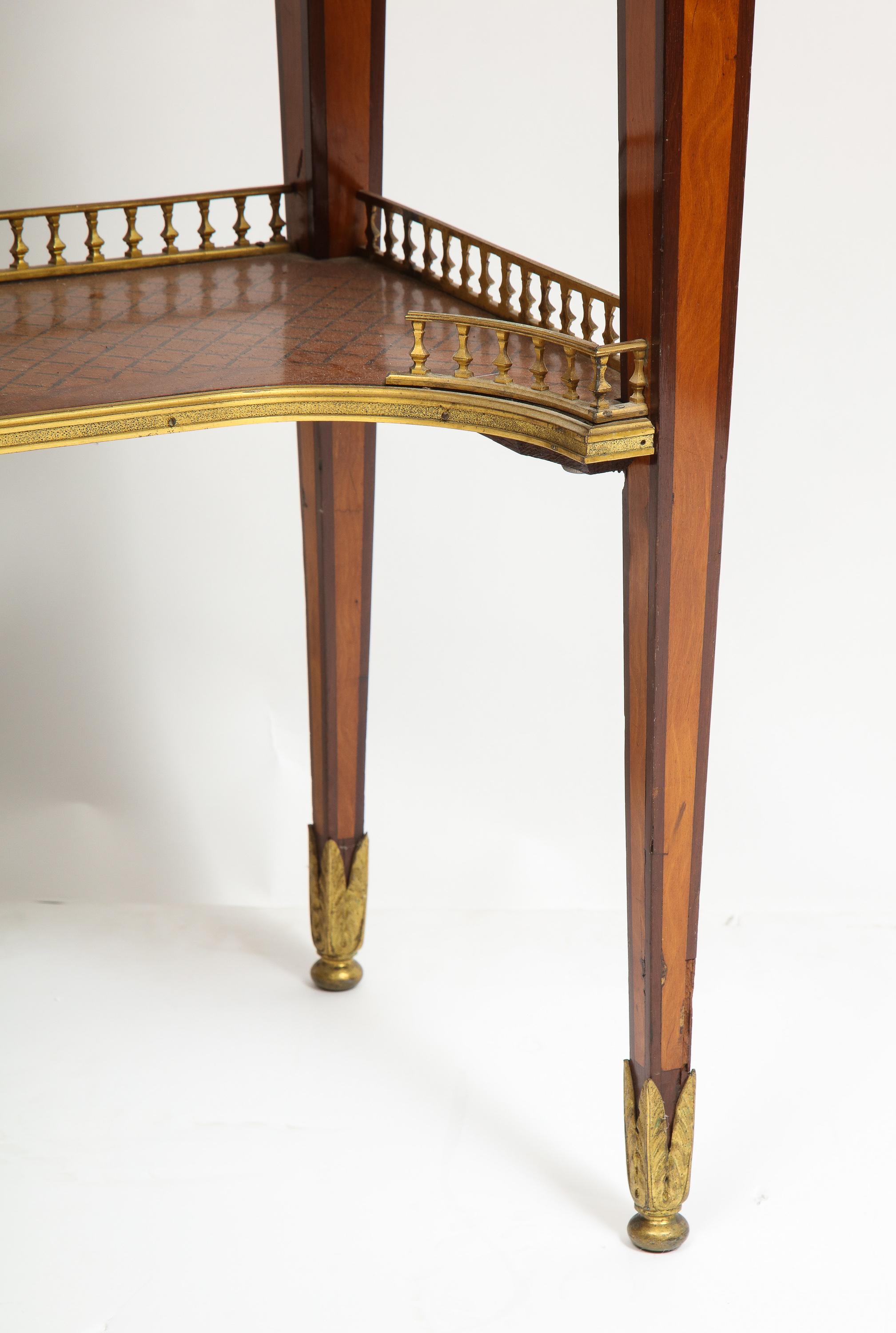 French Ormolu Mounted Mahogany Bonheur Du Jour, Attributed to Henry Dasson 7