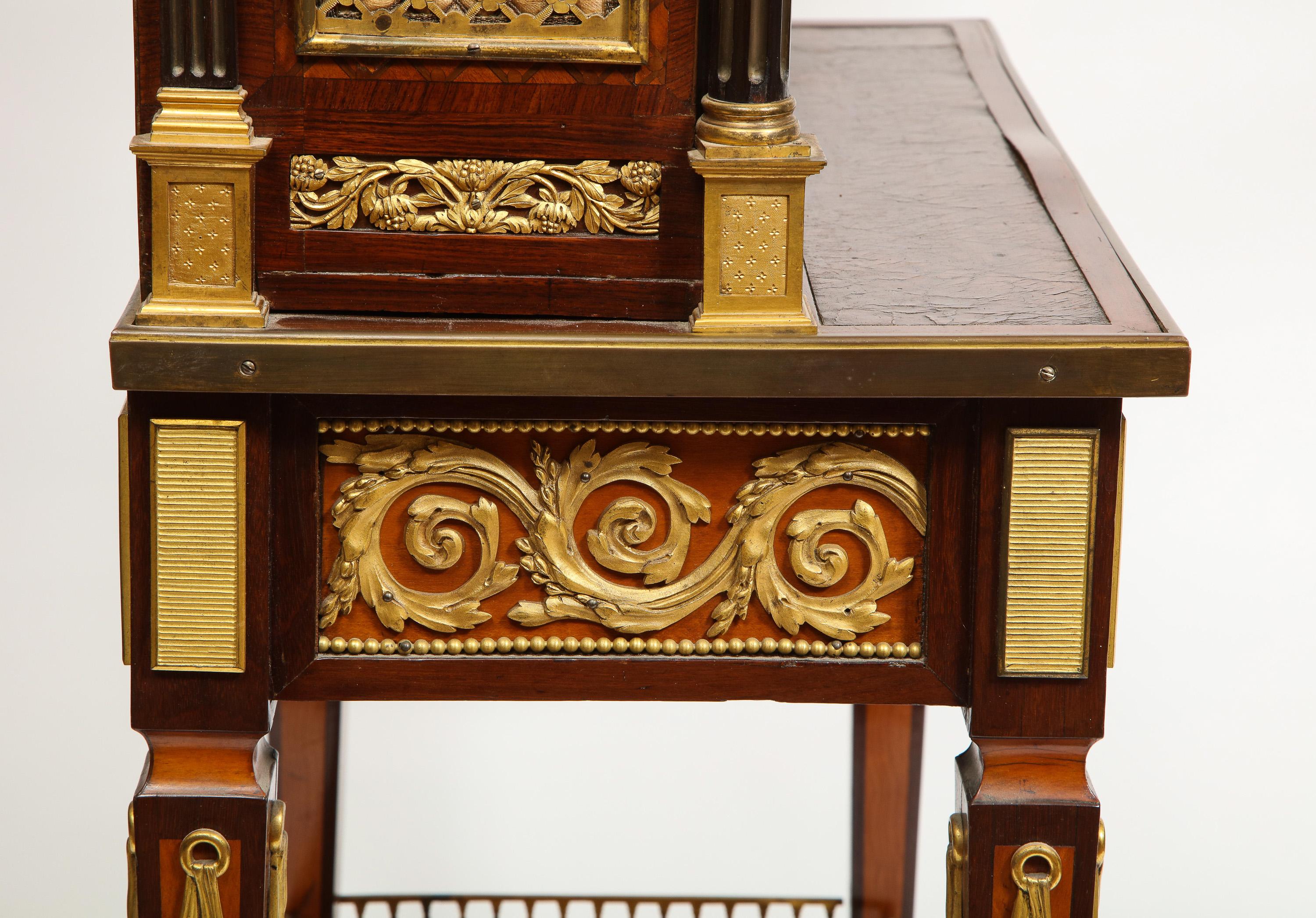 French Ormolu Mounted Mahogany Bonheur Du Jour, Attributed to Henry Dasson 8