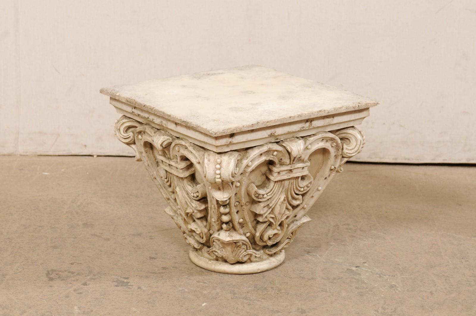 Resin A French Ornately Designed Pedestal or Small Drinks Table For Sale