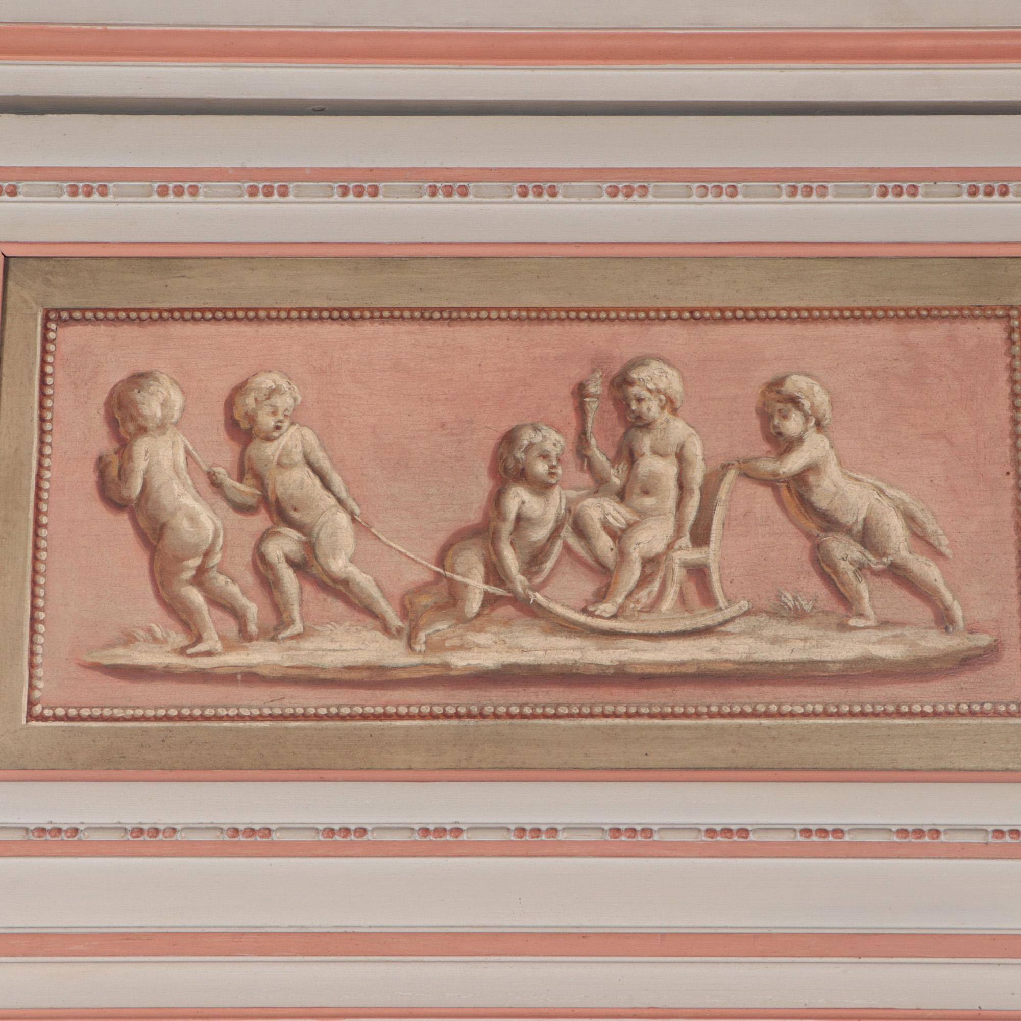 French Painted Display and Storage Cabinet C 1900, Signed Sormani 1