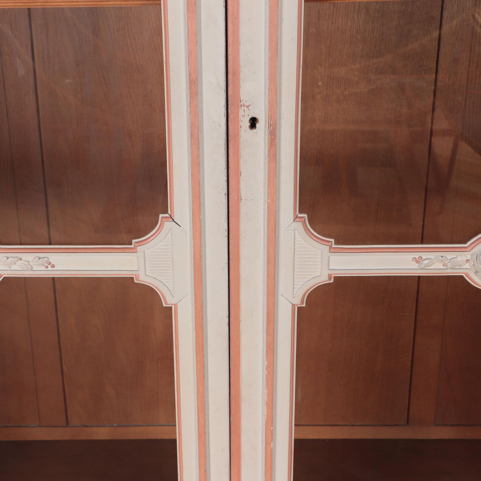 French Painted Display and Storage Cabinet C 1900, Signed Sormani 2