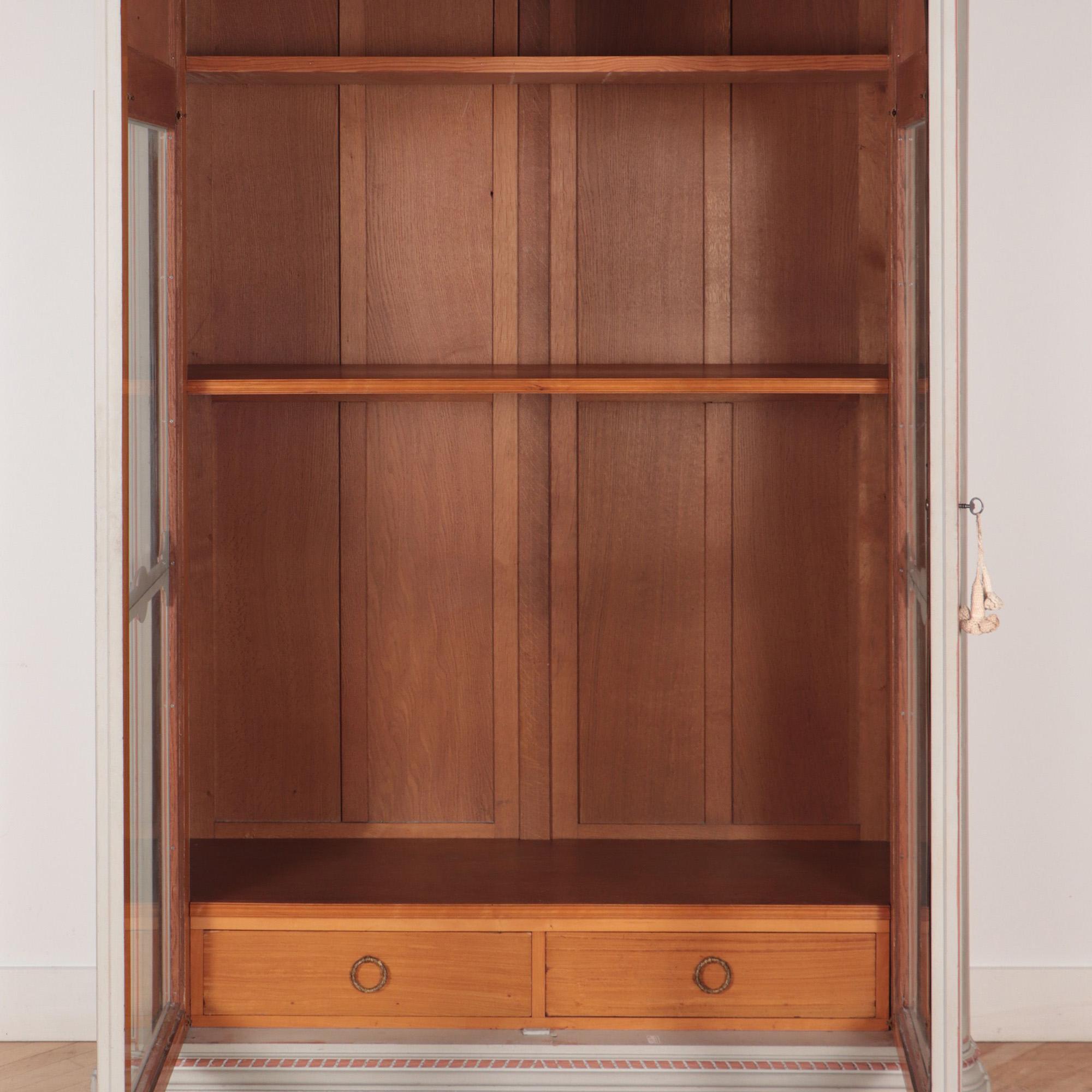 French Painted Display and Storage Cabinet C 1900, Signed Sormani 3