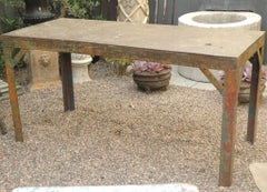 French Painted Iron Table, Circa 1940