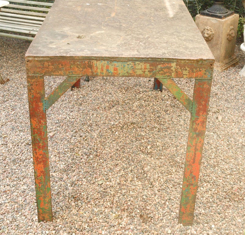 French Painted Iron Table, Circa 1940 For Sale 1
