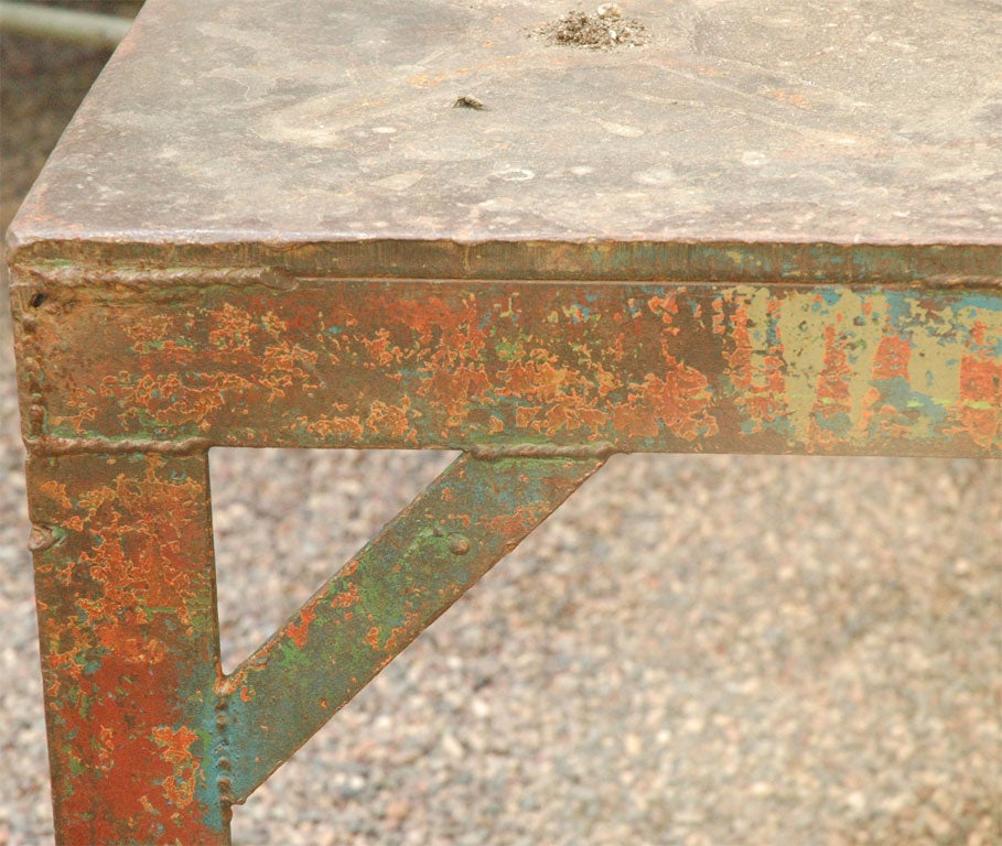French Painted Iron Table, Circa 1940 For Sale 2