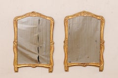 French Pair of 19th C. Mirrors w/ Their Original Gilt Finish