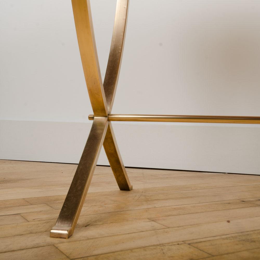 French Parchment Bronze Table in the Manner of Andre Arbus, circa 1940. 1