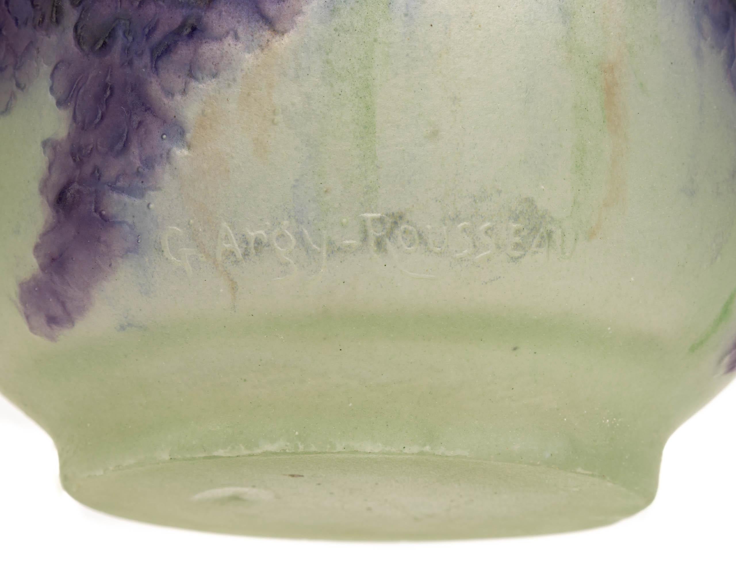 A French pâte de verre bowl by Gabriël Argy Rousseau – Lichen For Sale 3