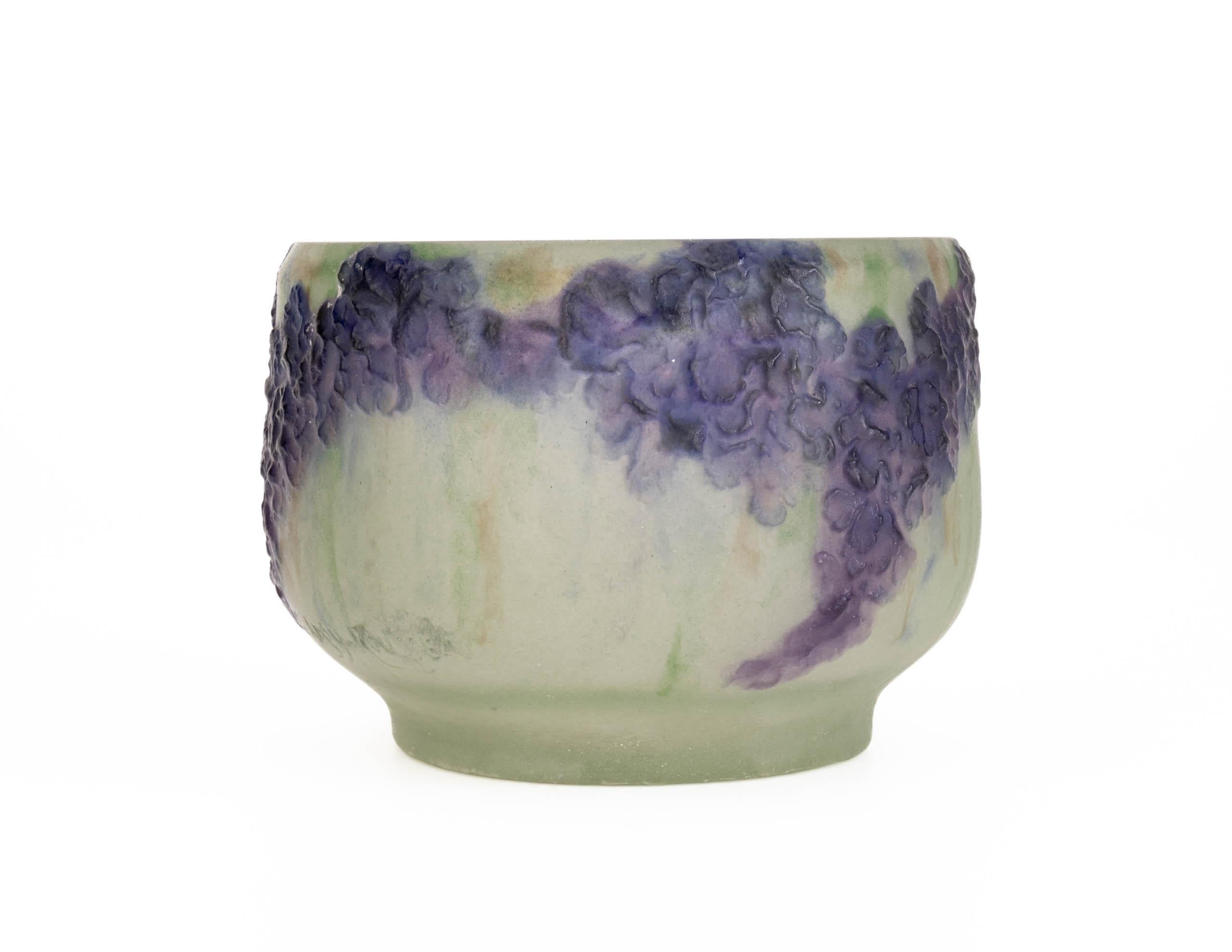 Glass A French pâte de verre bowl by Gabriël Argy Rousseau – Lichen For Sale