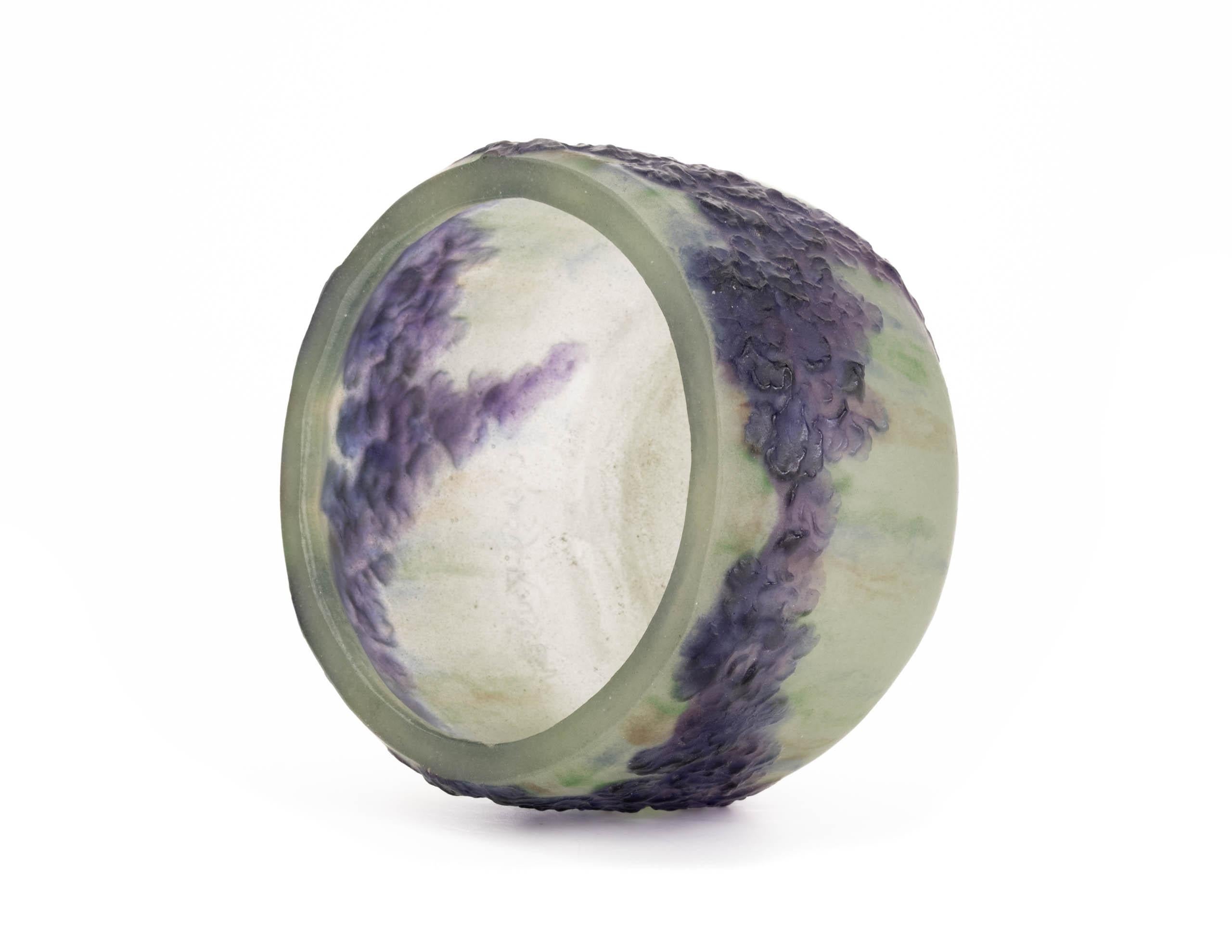 A French pâte de verre bowl by Gabriël Argy Rousseau – Lichen For Sale 1
