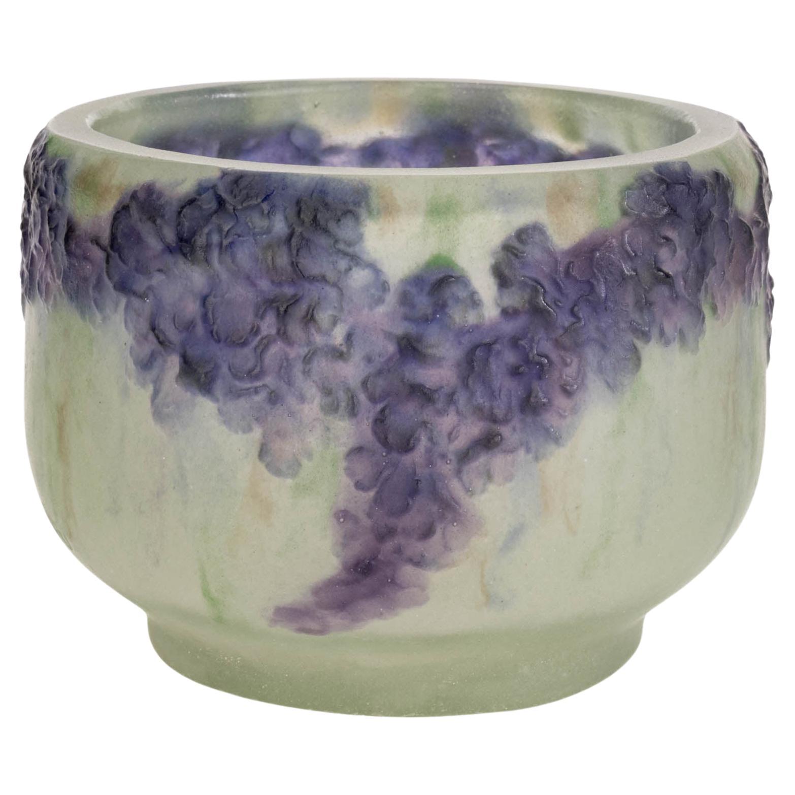 A French pâte de verre bowl by Gabriël Argy Rousseau – Lichen For Sale