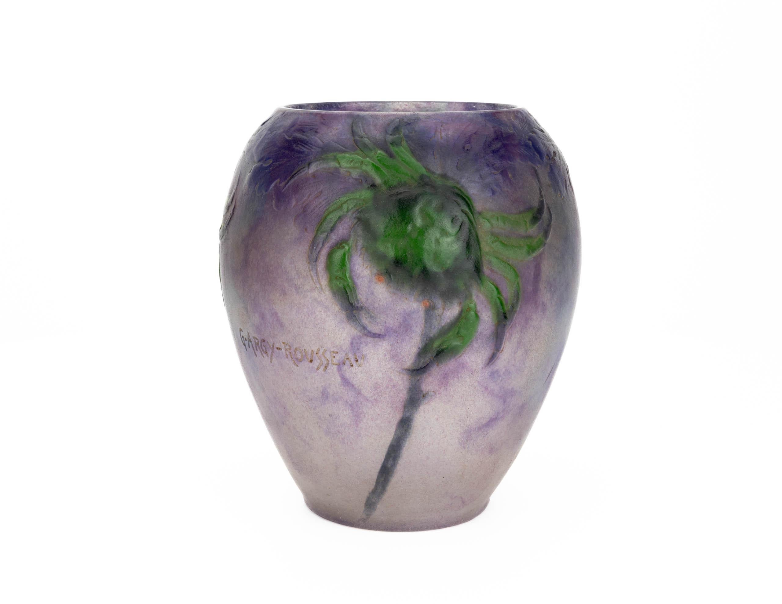 19th Century A French pâte de verre vase by Gabriël Argy Rousseau – Crabes et Algues For Sale