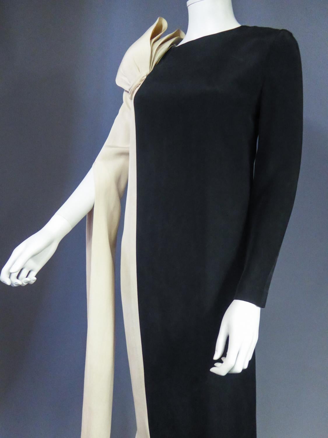 A French Pierre Cardin Couture Peplum Evening Dress Circa 1975/85 3