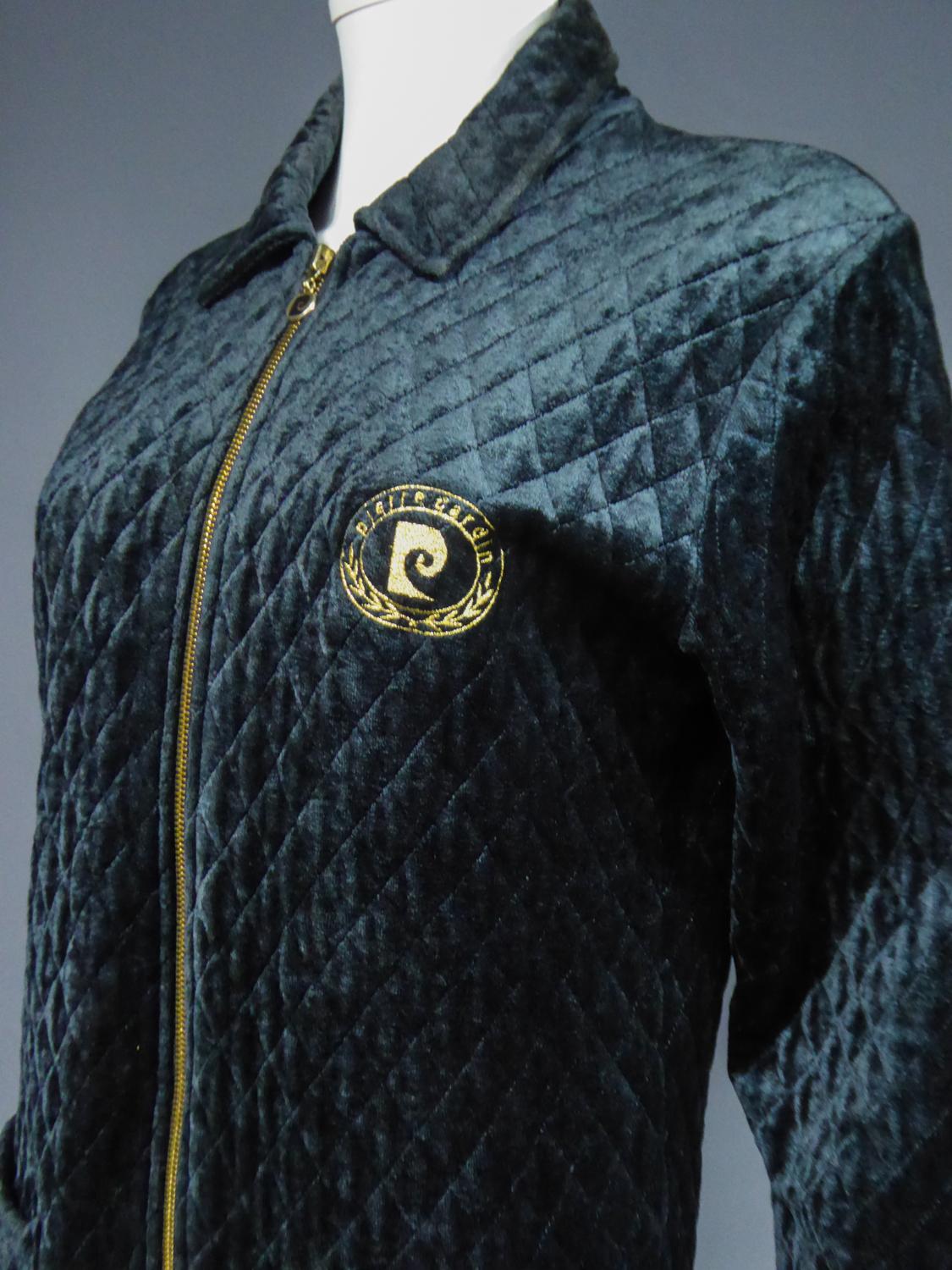 A french Pierre Cardin Jacket in Quilted Velvet Circa 1980 For Sale 2
