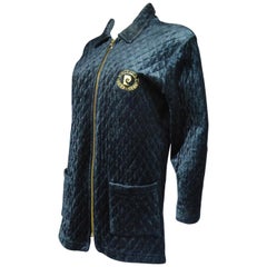 A french Pierre Cardin Jacket in Quilted Velvet Circa 1980