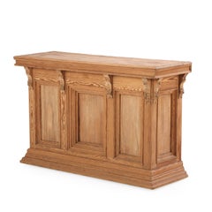 A French Pine Front Dry Bar or Shop Counter, 19th C.