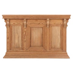 A French Pine Front Dry Bar or Shop Counter, 19th C.