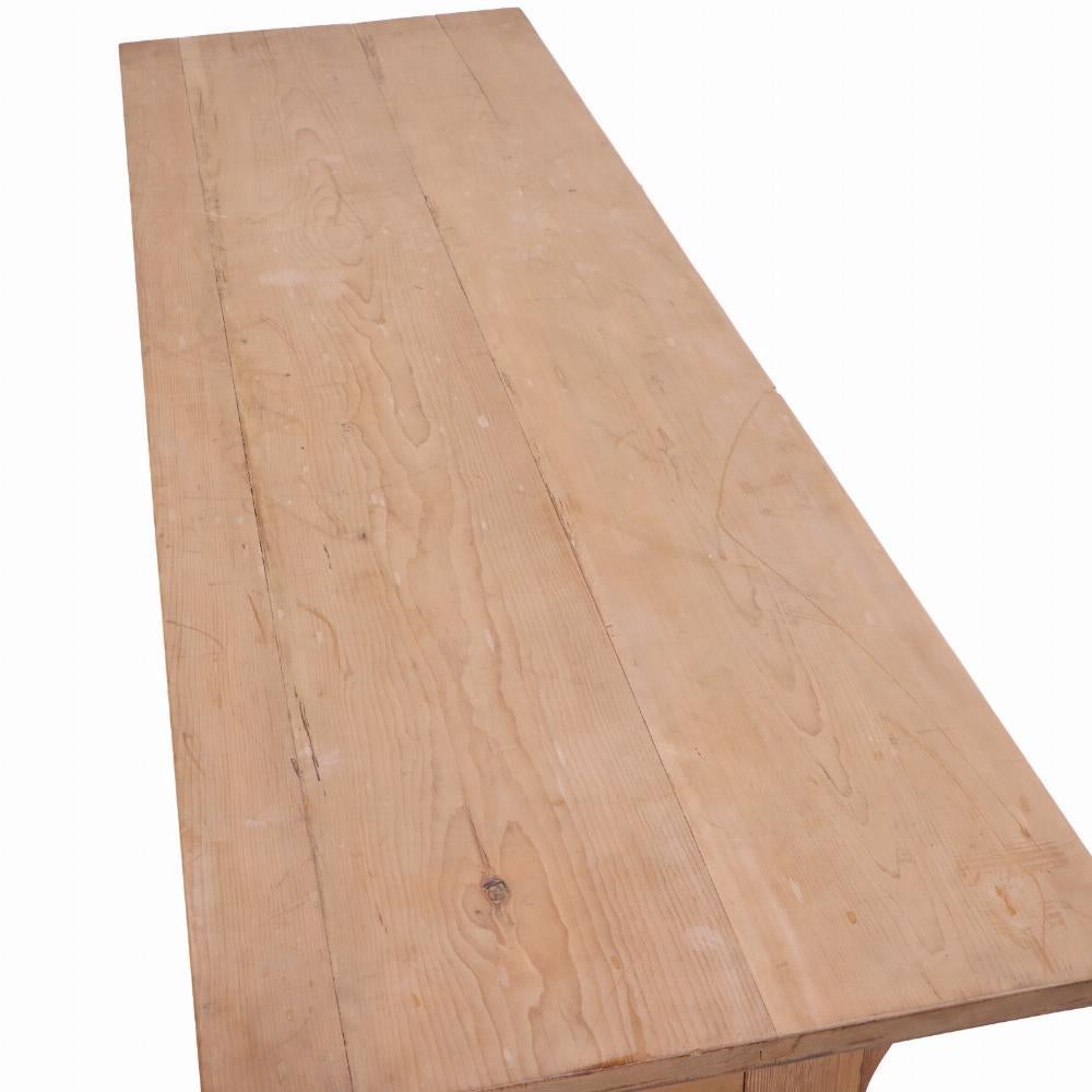 19th Century A French pine store counter, C. 1890. For Sale