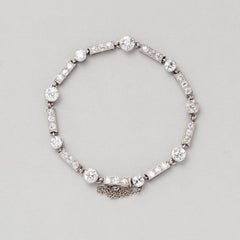 A French Platinum Art Deco Bracelet with Diamonds
