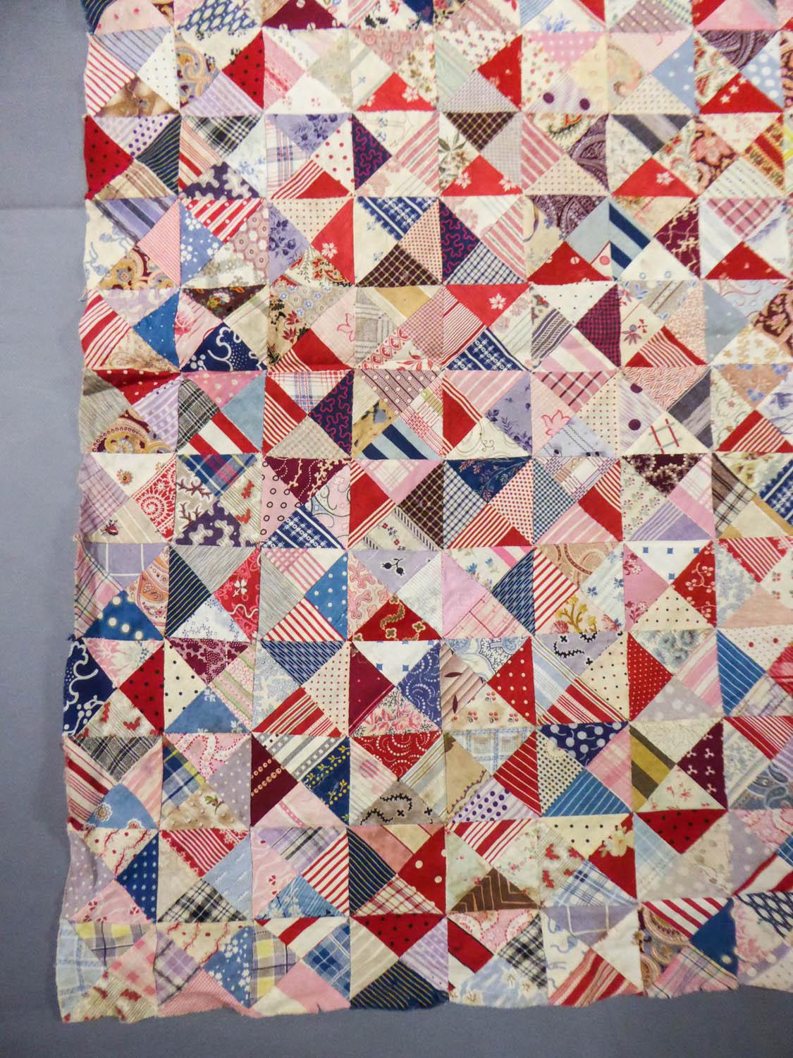 Ein französisches Provence-Baumwoll-Patchwork aus dem 19. im Zustand „Gut“ im Angebot in Toulon, FR