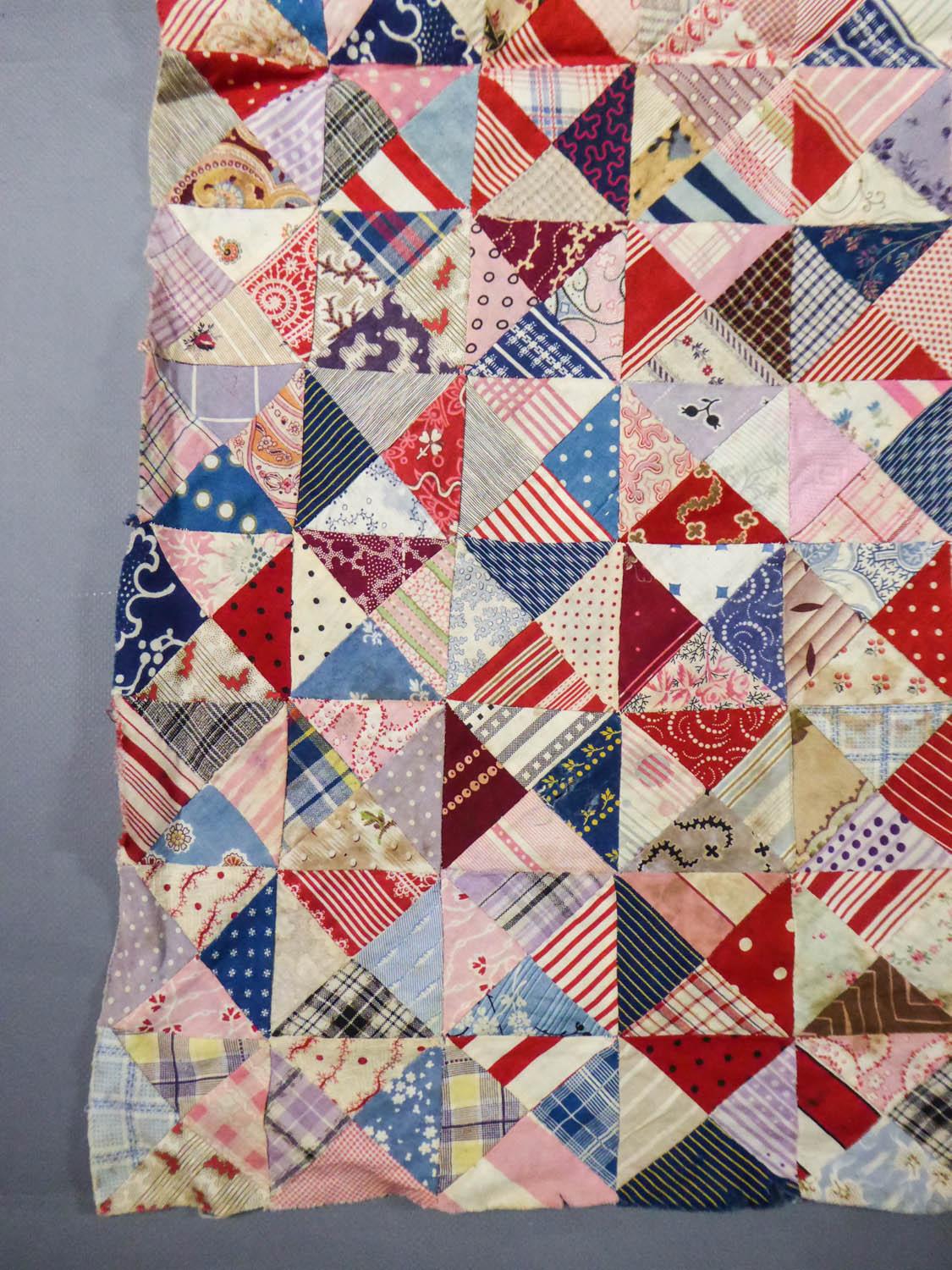 Ein französisches Provence-Baumwoll-Patchwork aus dem 19. für Damen oder Herren im Angebot