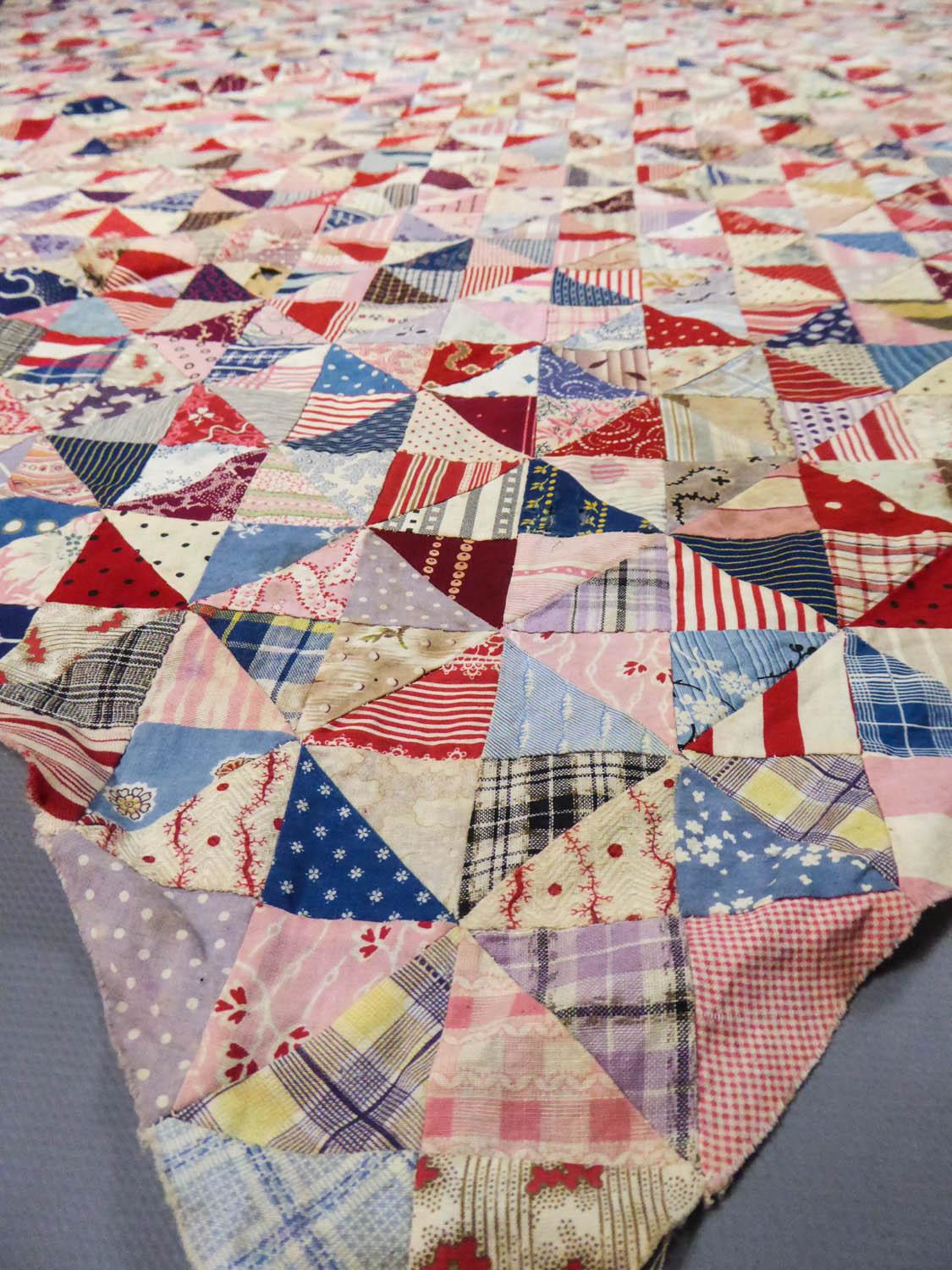 Ein französisches Provence-Baumwoll-Patchwork aus dem 19. im Angebot 1