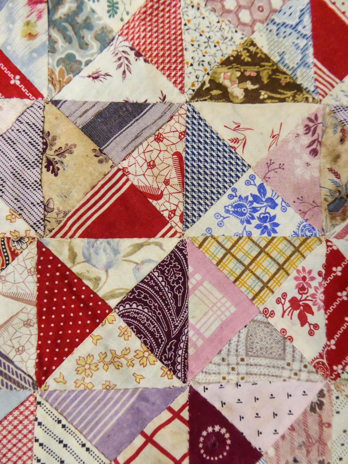 Französische Provence-Patchwork aus bedruckter Baumwolle, 19. Jahrhundert im Angebot 4