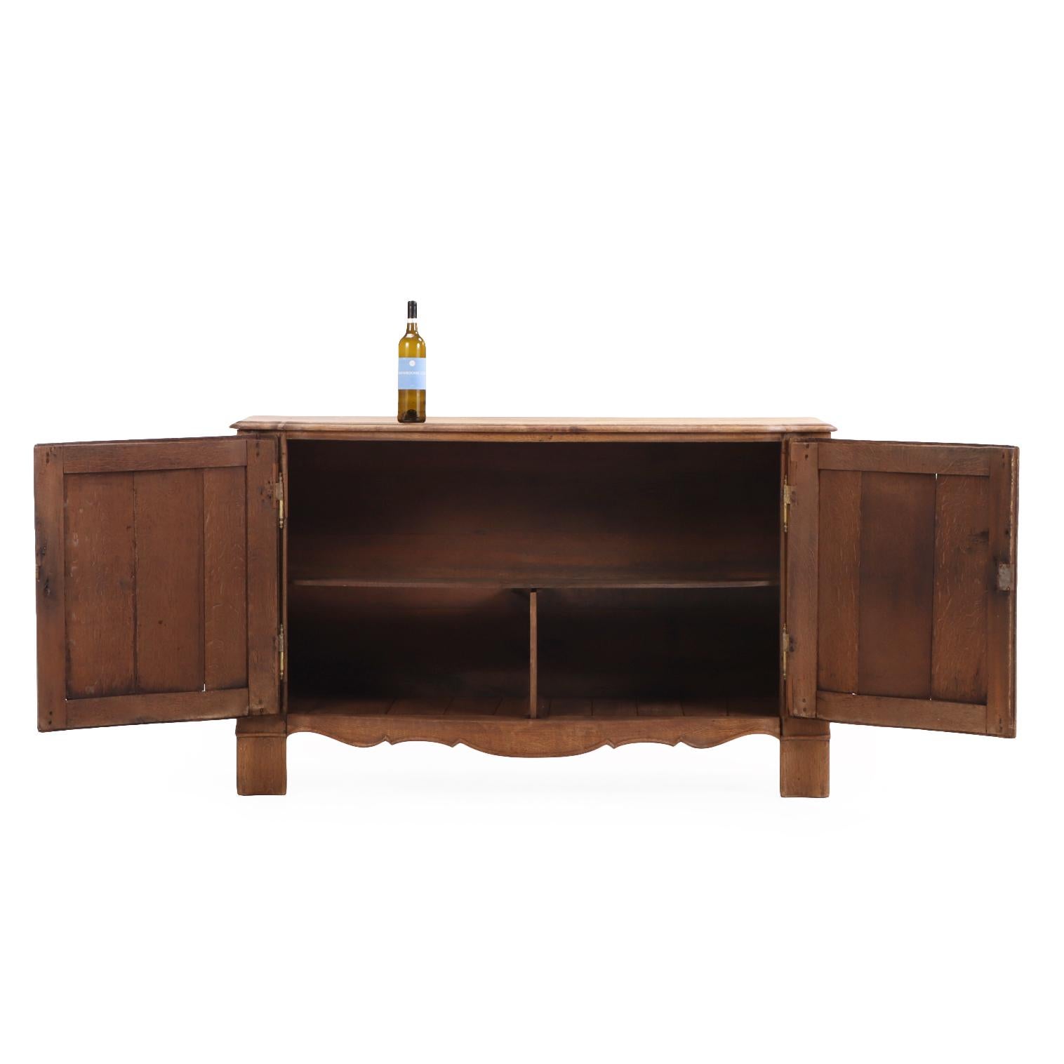 A French Provincial Oak Two-Door Server Buffet, C. 1880. For Sale 3