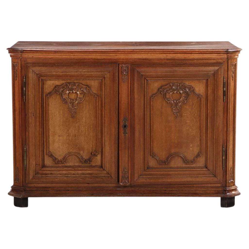 A French Provincial Oak Two-Door Server Buffet, C. 1880. For Sale