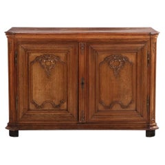 A French Provincial Oak Two-Door Server Buffet, C. 1880.