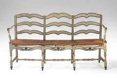 French Provincial Painted Sofa or Bench