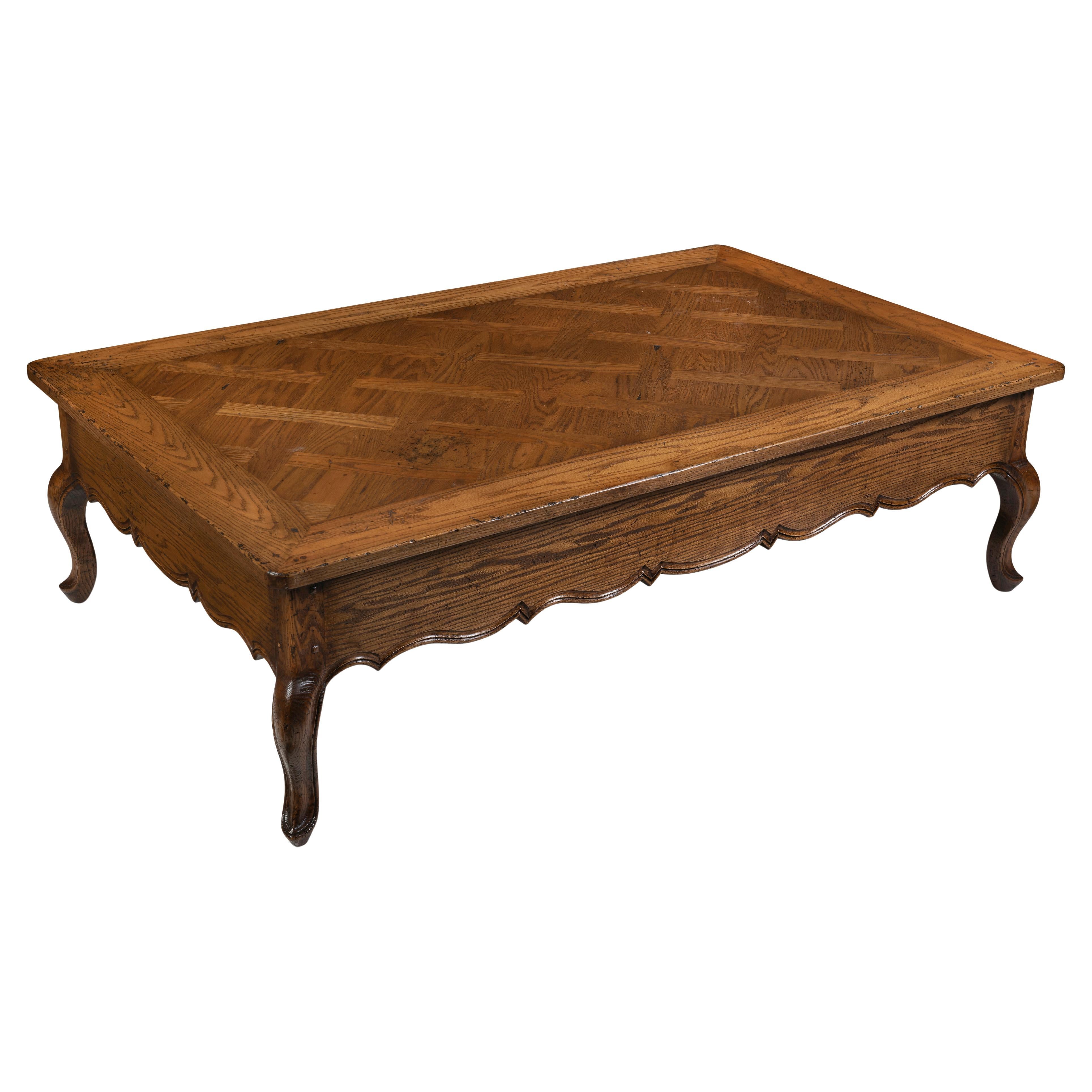 A French Provincial Style Paquetry Coffee Table