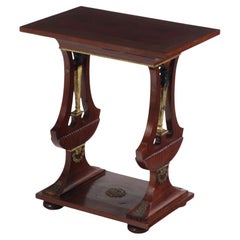 A French Regency style mahogany table, C. 1880.