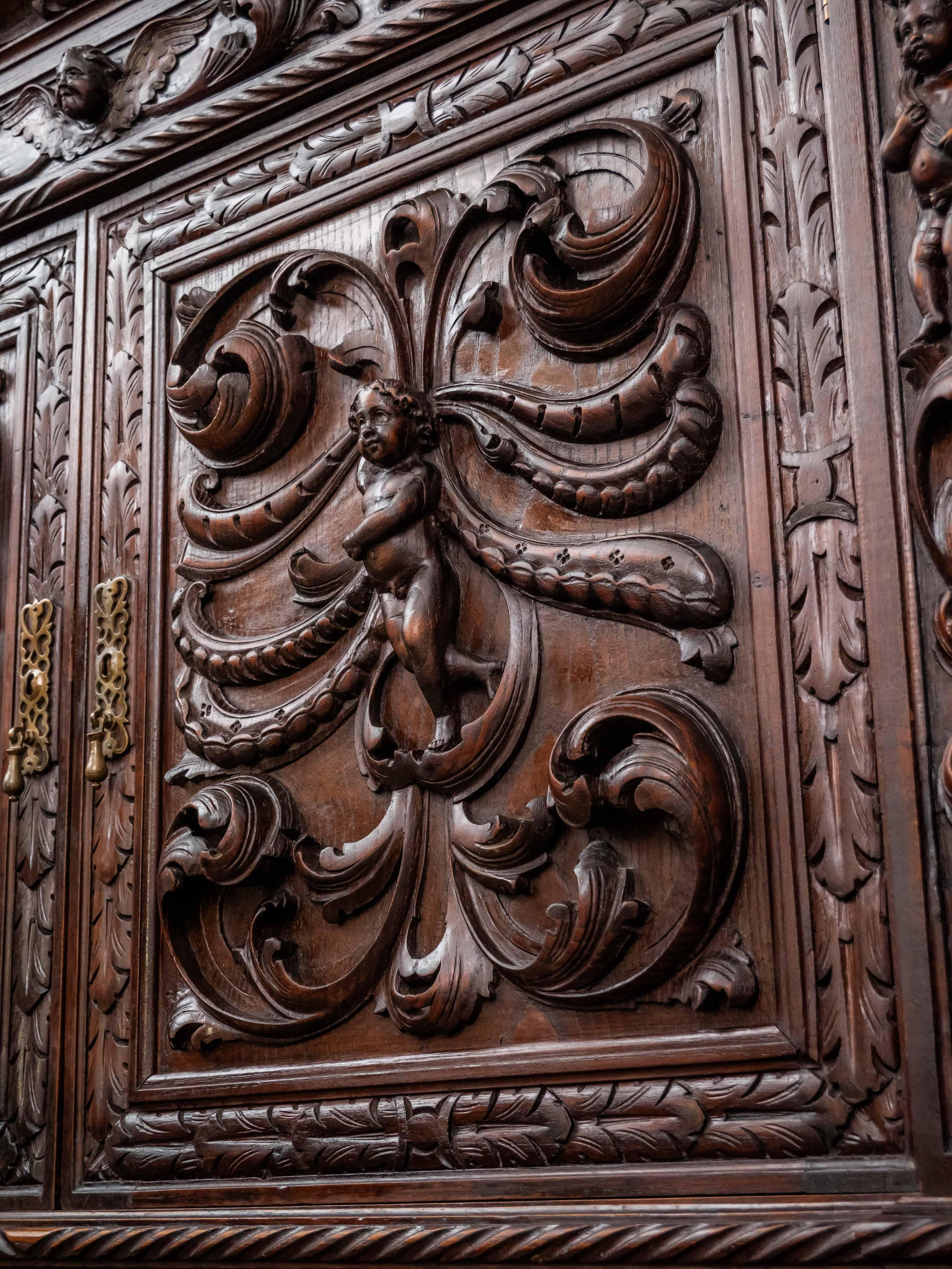 Wood A French Renaissance cabinet from Lyon For Sale