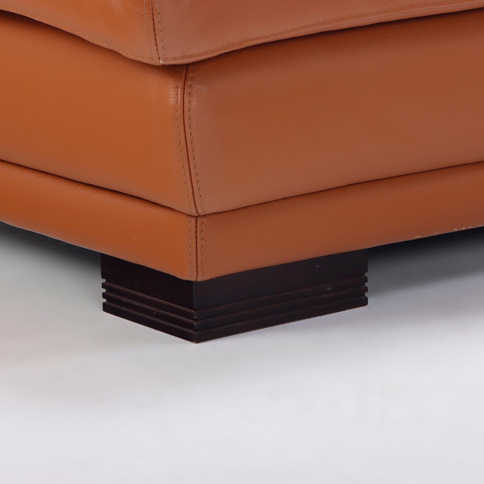 Ein französisches Roche Bobois-Leder-Sofa aus Leder. im Angebot 1