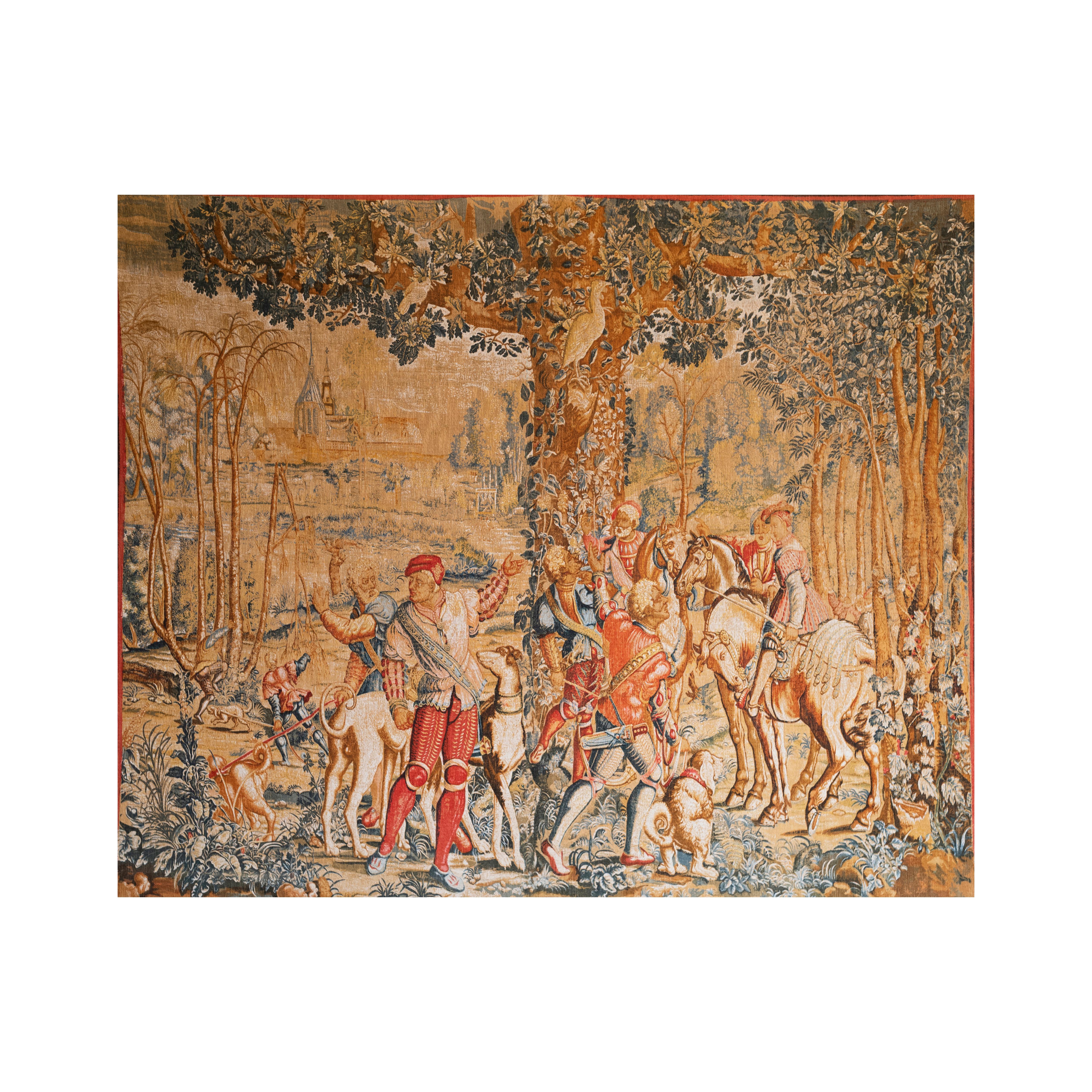 Painted French Rococo Wall-Hanging Inspired by Charles Le Brun