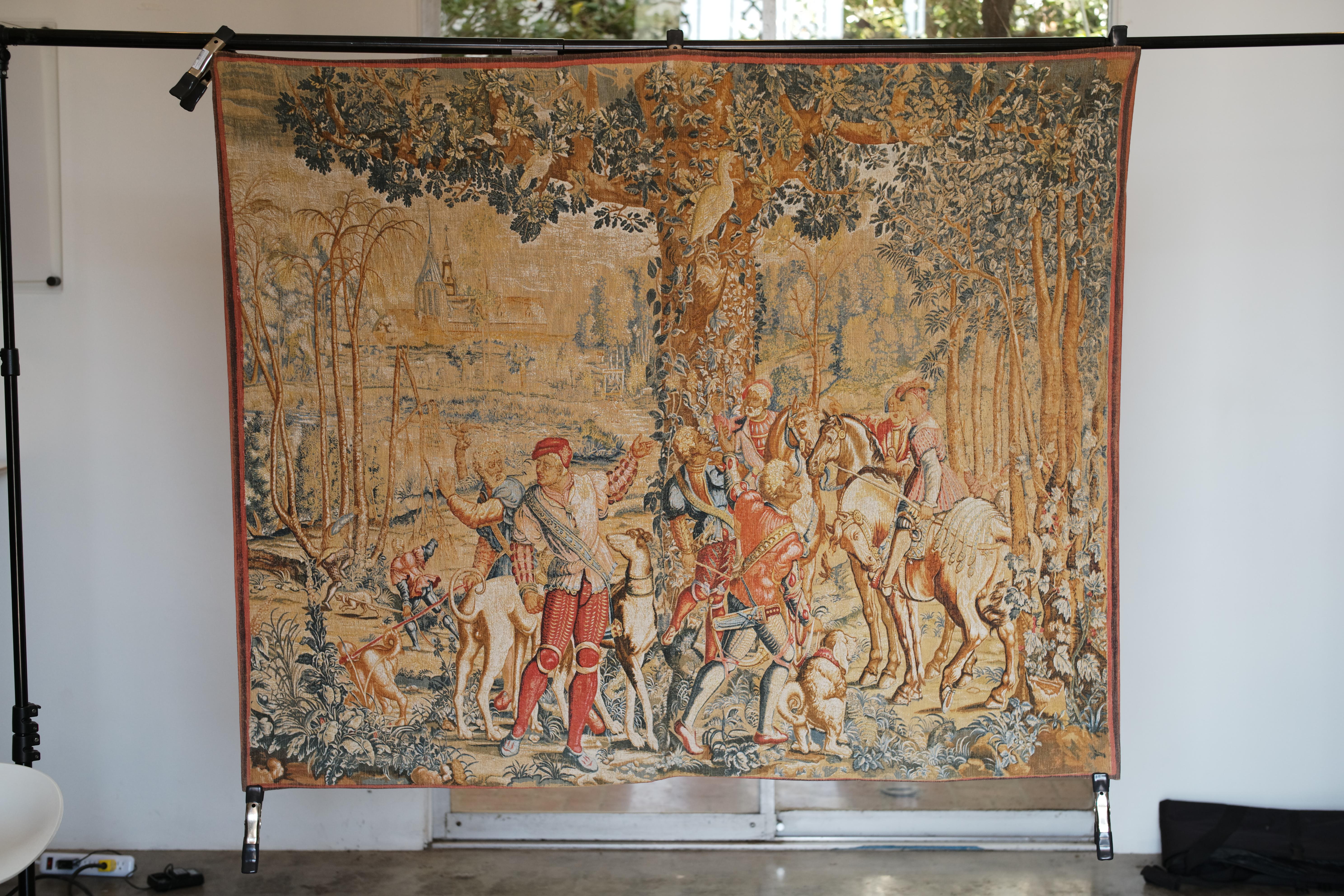 French Rococo Wall-Hanging Inspired by Charles Le Brun In Good Condition In Santa Monica, CA