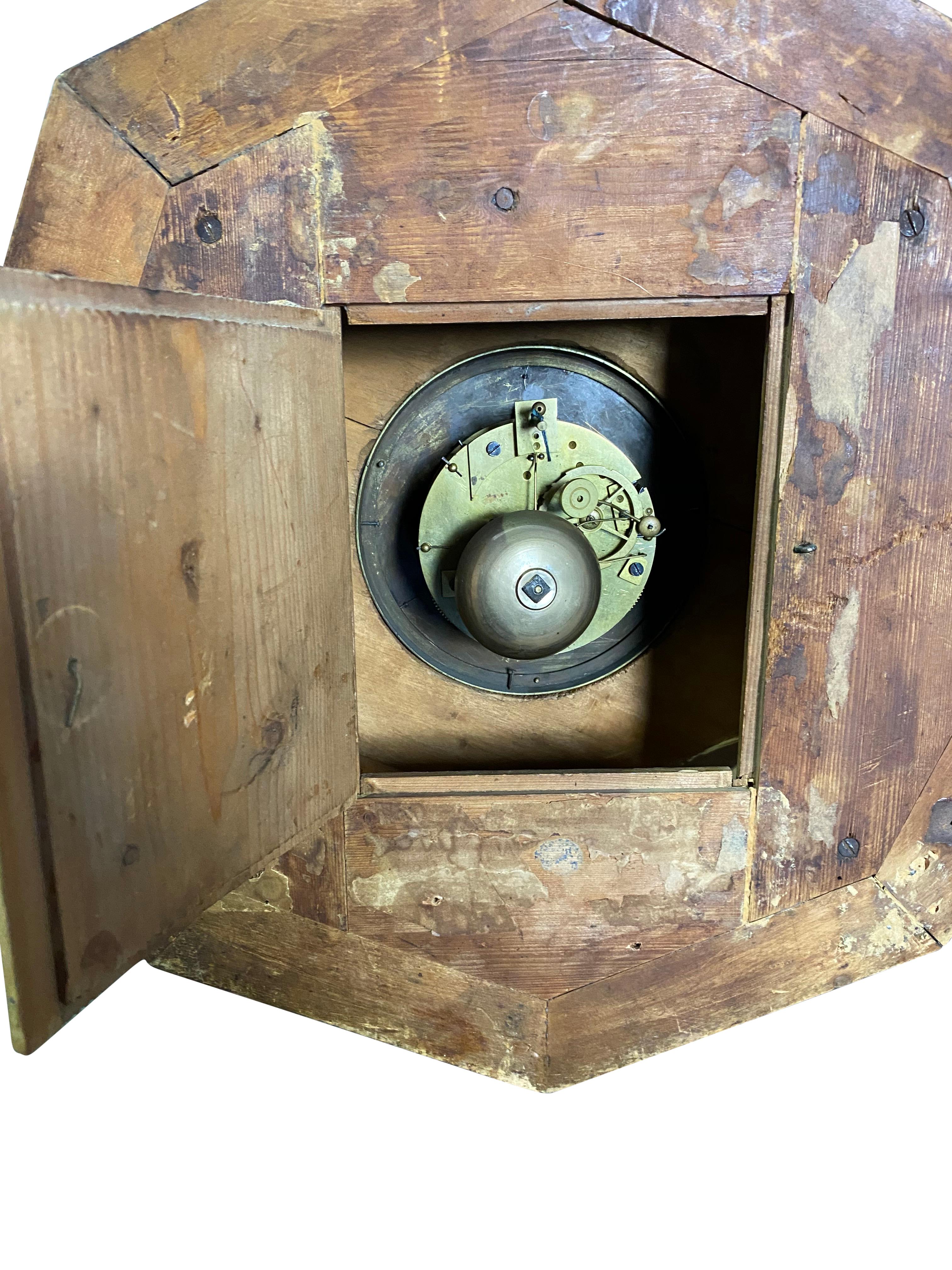 French Rosewood and Boxwood Cased Wall Clock, 19th Century For Sale 7