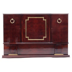 French Rosewood and Bronze Mounted Bar with Sycamore Interior, C 1930