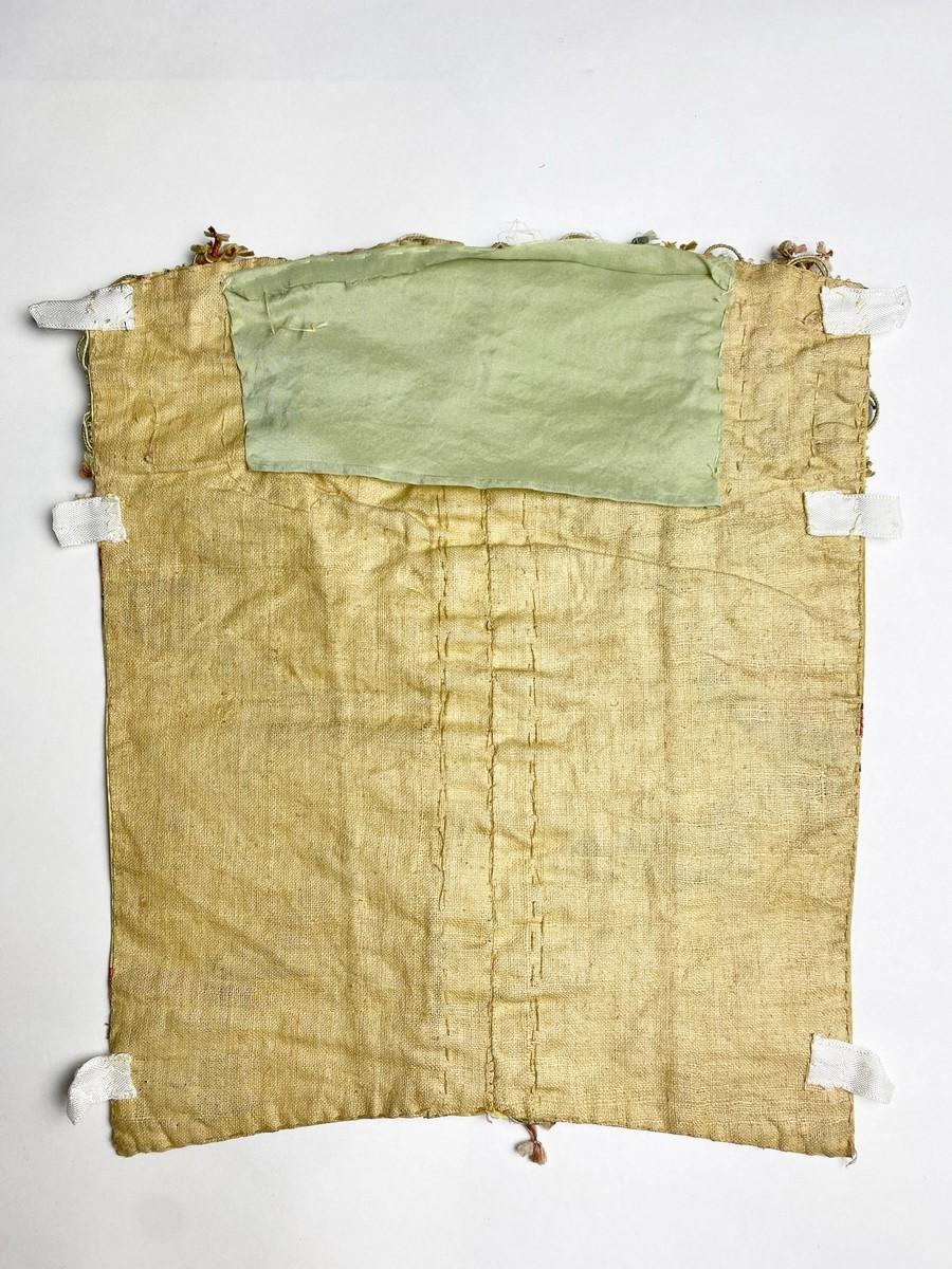 A french sack-back gown's coat and its stomacher in brocaded silk Circa 1760 11