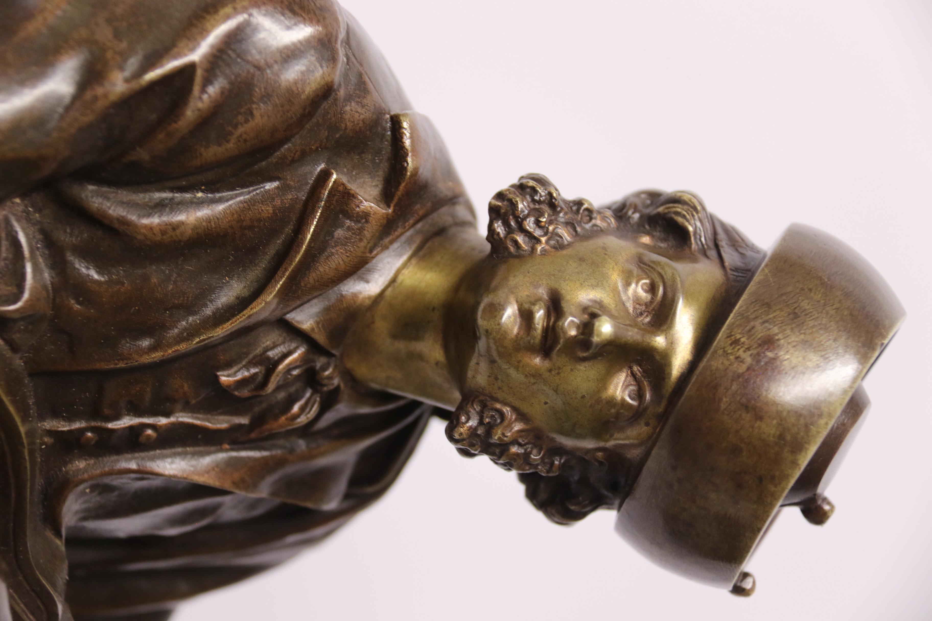 A  French sculpture of a 19th C Spanish musician by Justo de Gandarias , C 1870 For Sale 5