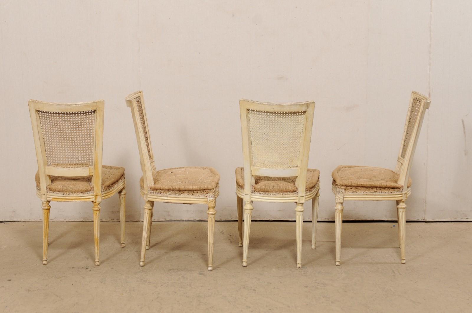 French Set of Six Louis XVI Style Cane Back Side Chairs, Early 20th C. In Good Condition In Atlanta, GA