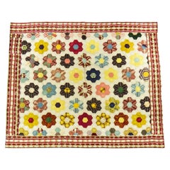 A French Silk 18th century Quilt Patchwork