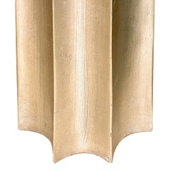 Lampada da terra francese con foglie d'argento