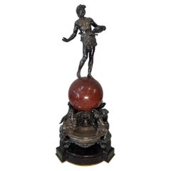 A French Silver & Rouge Marble Presentation Trophy By Chrisofle & Cie, C. 1885